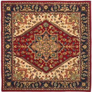 Safavieh Heritage Rug - 4-ft x 4-ft - Wool - Red