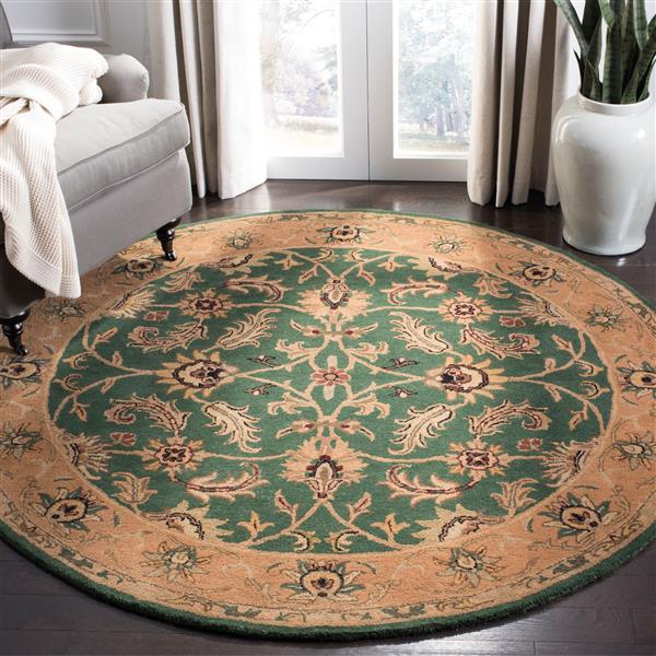 Safavieh Heritage Rug - 4-ft x 4-ft - Wool - Dark Green/Gold