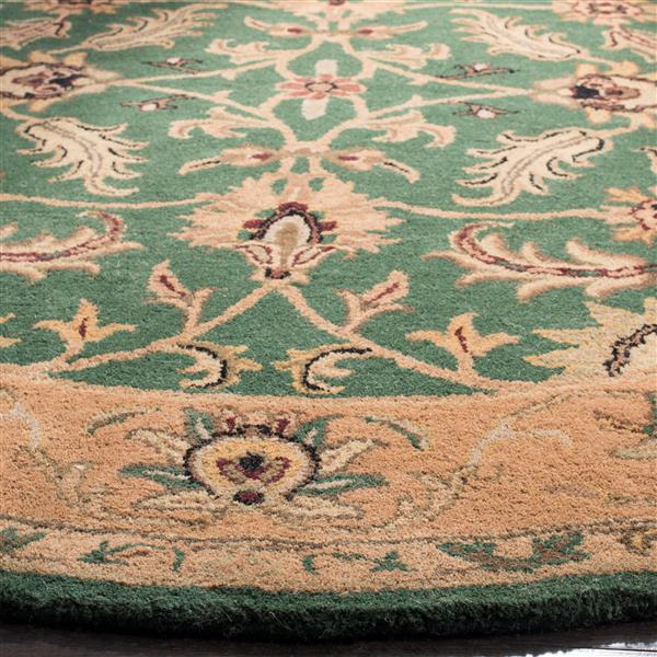 Safavieh Heritage Rug - 4-ft x 4-ft - Wool - Dark Green/Gold