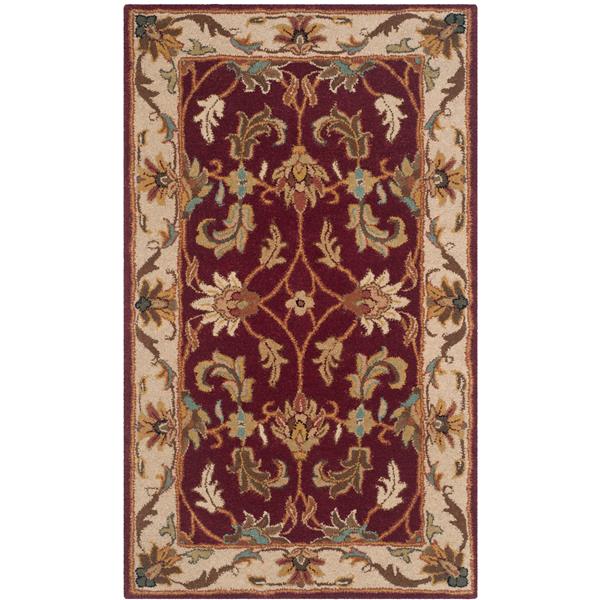 Safavieh Heritage Rug - 2-ft x 3-ft - Wool - Red/Ivory