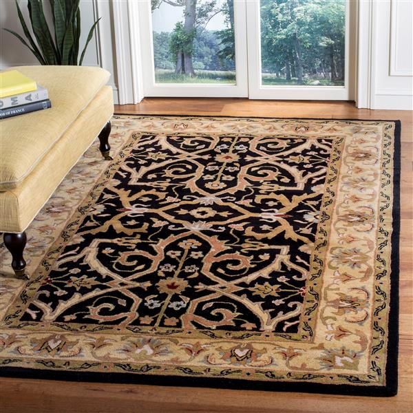 Safavieh Heritage Rug - 3-ft x 5-ft - Wool - Charcoal/Beige