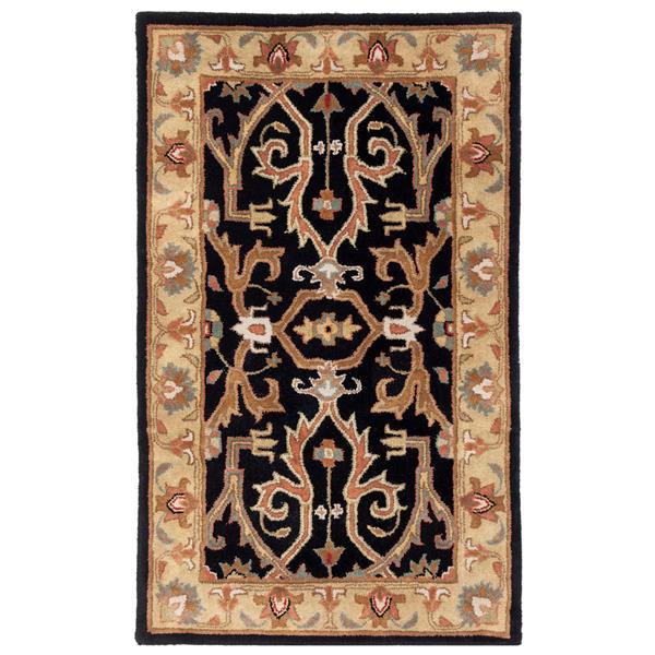 Safavieh Heritage Rug - 3-ft x 5-ft - Wool - Charcoal/Beige