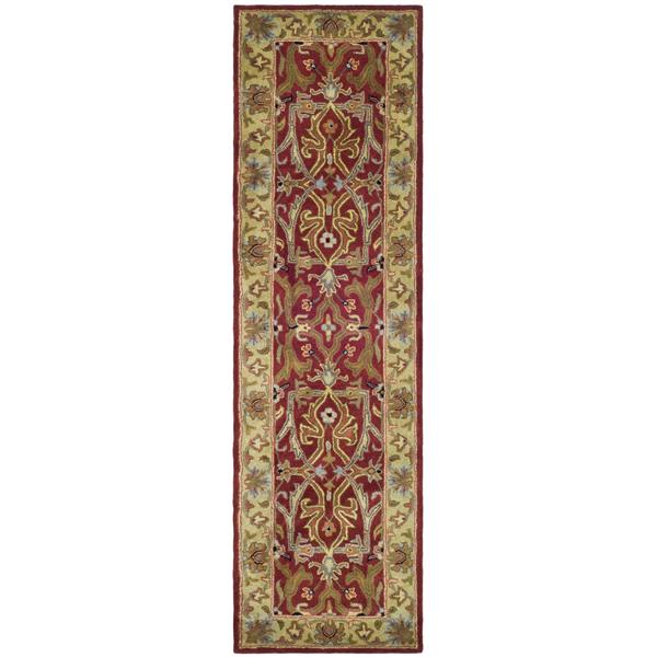 Safavieh Heritage Rug - 2.3-ft x 8-ft - Wool - Red/Gold