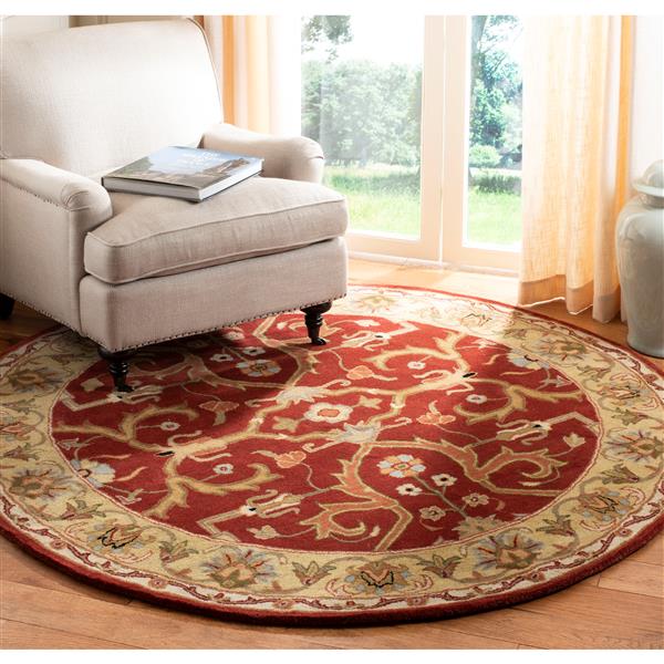 Safavieh Heritage Rug - 3.5-ft x 3.5-ft - Wool - Red/Gold