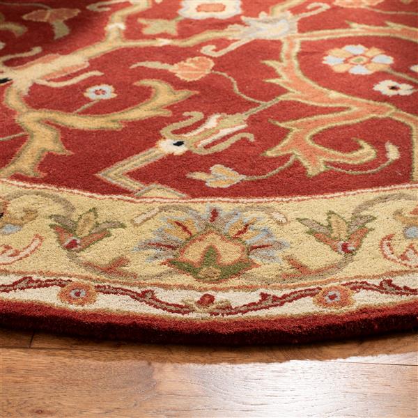 Safavieh Heritage Rug - 3.5-ft x 3.5-ft - Wool - Red/Gold