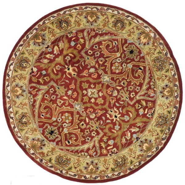 Safavieh Heritage Rug - 3.5-ft x 3.5-ft - Wool - Red/Gold