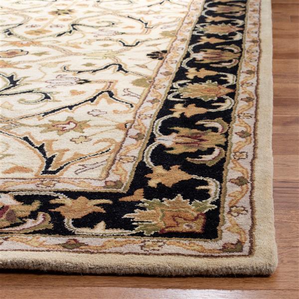 Safavieh Heritage Rug - 3.5-ft x 3.5-ft - Wool - Ivory/Black