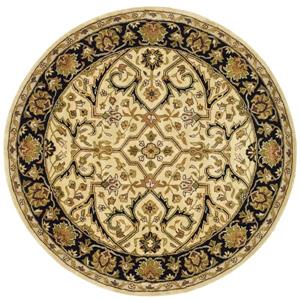 Safavieh Heritage Rug - 3.5-ft x 3.5-ft - Wool - Ivory/Black