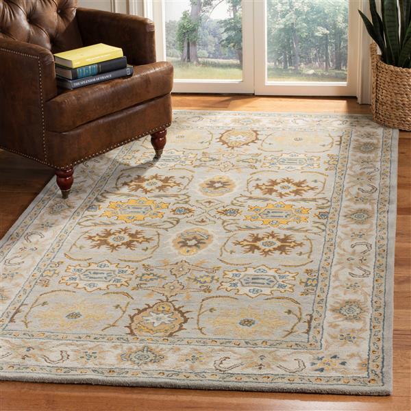 Safavieh Heritage Rug - 2-ft x 3-ft - Wool - Light Gray