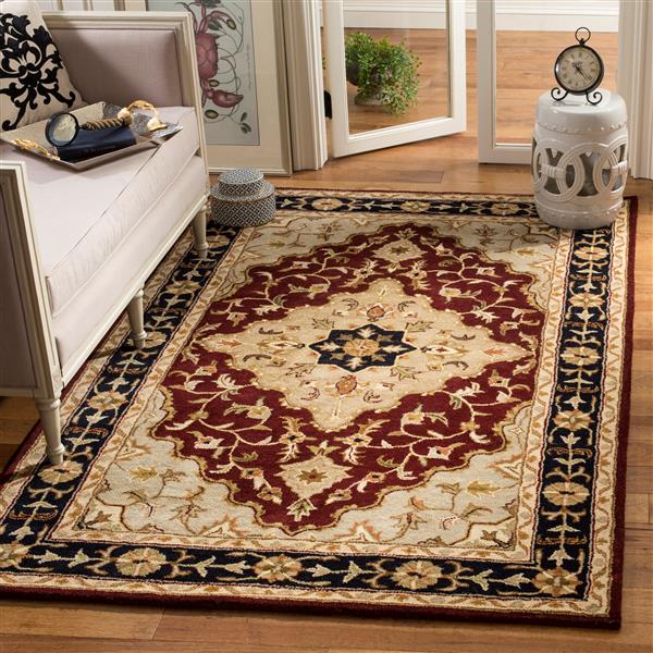 Safavieh Heritage Rug - 2-ft x 3-ft - Wool - Red/Black