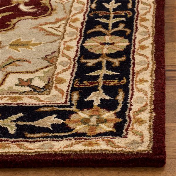 Safavieh Heritage Rug - 2.3-ft x 8-ft - Wool - Red/Black