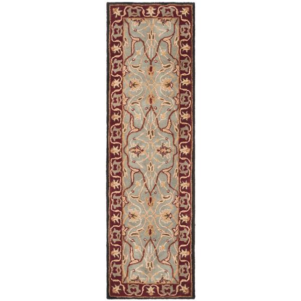 Safavieh Heritage Rug - 2.3-ft x 8-ft - Wool - Light Blue/Red HG794A-28 ...