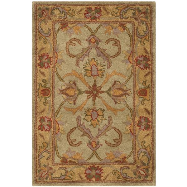 Safavieh Heritage Rug - 2.3-ft x 4-ft - Wool - Green/Gold