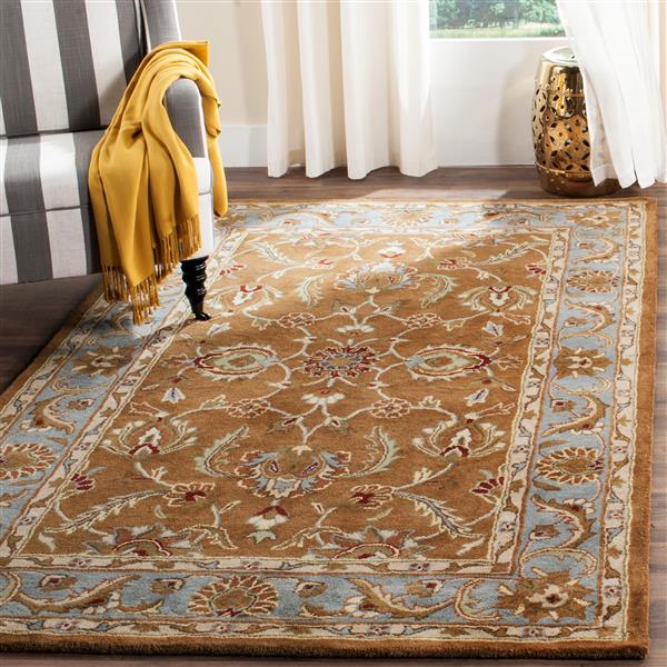 Safavieh Heritage Rug - 12-ft x 18-ft - Wool - Brown/Blue