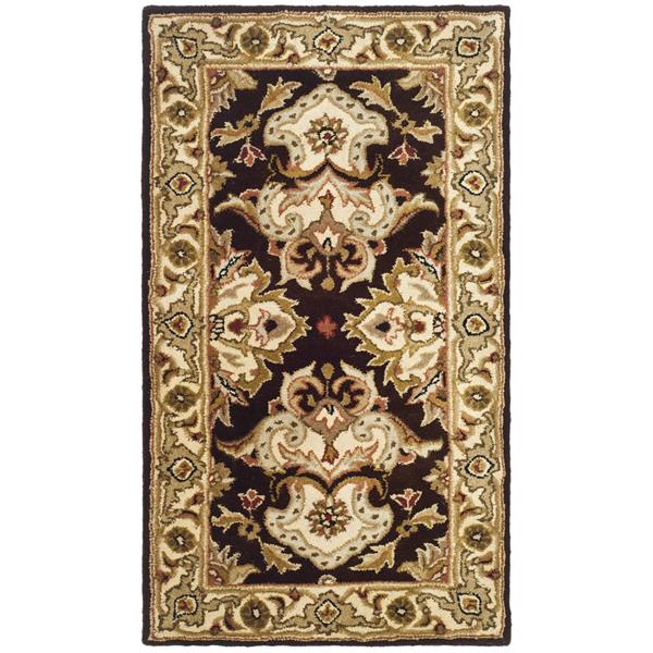 Safavieh Heritage Rug - 2-ft x 3-ft - Wool - Espresso/Ivory