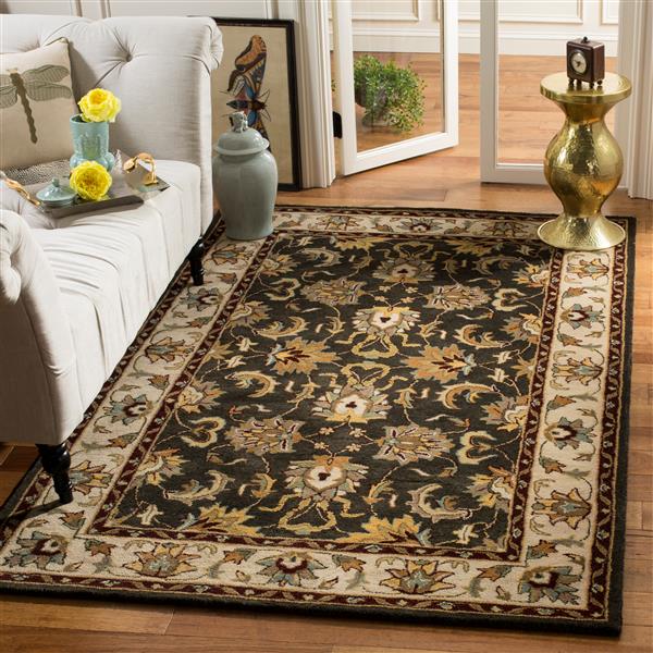 Safavieh Heritage Rug - 2-ft x 3-ft - Wool - Black/Ivory