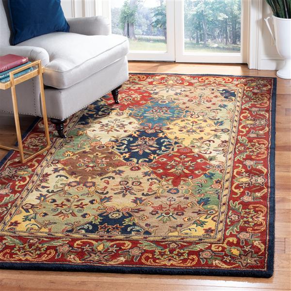 Safavieh Heritage Rug - 12-ft x 15-ft - Wool - Burgundy