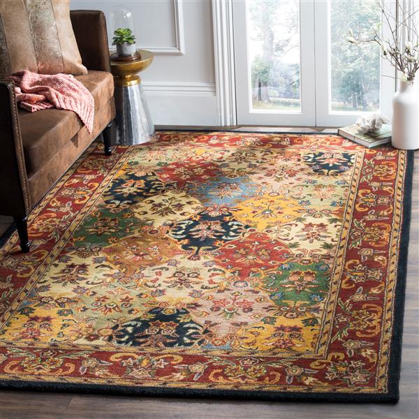 Safavieh Heritage Rug - 12-ft x 15-ft - Wool - Burgundy