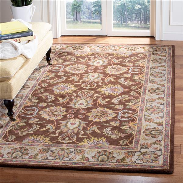 Safavieh Heritage Rug - 12-ft x 15-ft - Wool - Brown/Ivory