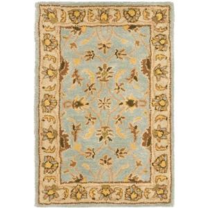 Safavieh Heritage Rug - 2-ft x 3-ft - Wool - Light Blue/Beige