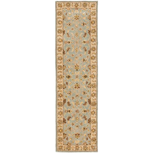 Safavieh Heritage Rug - 2.3-ft x 8-ft - Wool - Light Blue/Beige