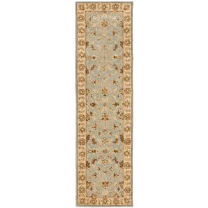 Safavieh Heritage Rug - 2.3-ft x 8-ft - Wool - Light Blue/Beige