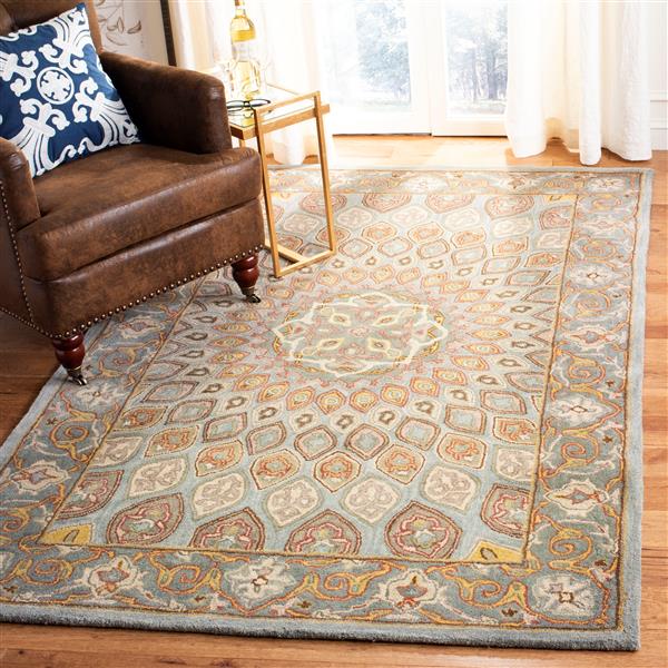 Safavieh Heritage Rug - 3-ft x 5-ft - Wool - Blue/Gray