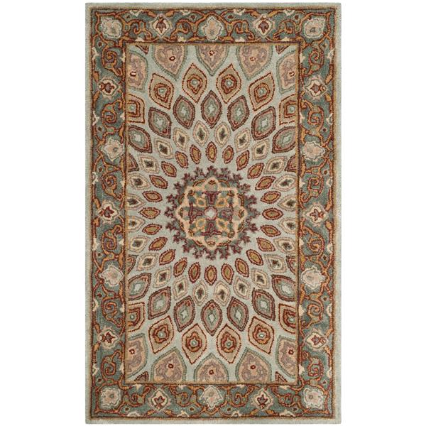 Safavieh Heritage Rug - 3-ft x 5-ft - Wool - Blue/Gray