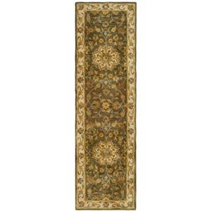 Safavieh Heritage Floral Rug - 2.3-ft x 8-ft - Wool - Green/Taupe