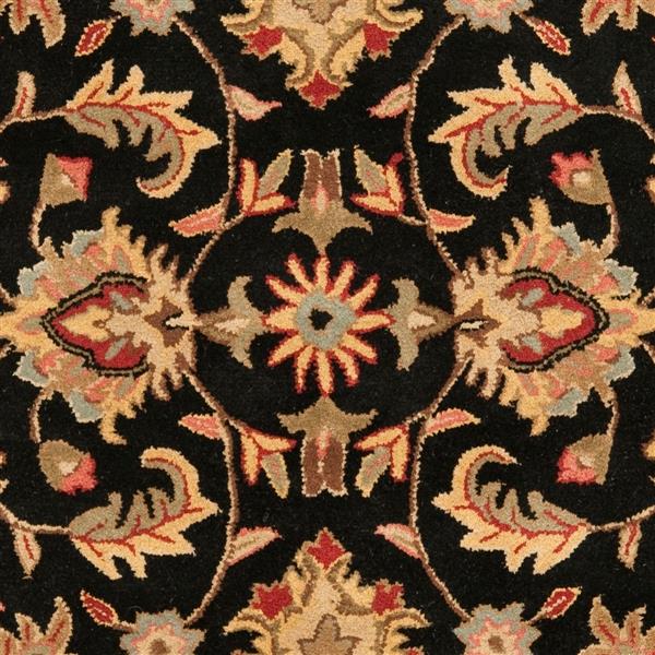 Safavieh Heritage Floral Rug - 3.5-ft x 3.5-ft - Wool - Black/Beige