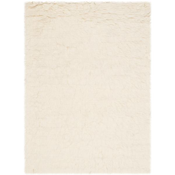 Safavieh Flokati Solid Rug - 2-ft x 3-ft - Wool - Ivory