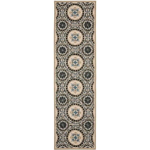 Safavieh Four Seasons Rug - 2.3-ft x 6-ft - Polyester - Cement/Blue