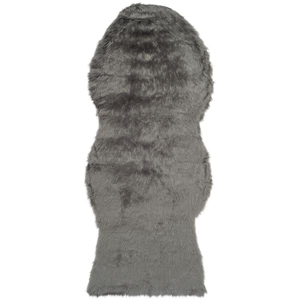 Safavieh Faux Sheep Skin Rug - 2.5-ft x 6-ft - Acrylic - Gray