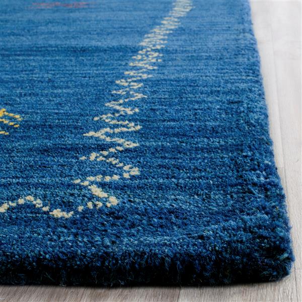 Himalaya Border Rug - 3-ft x 5-ft - Wool - Blue