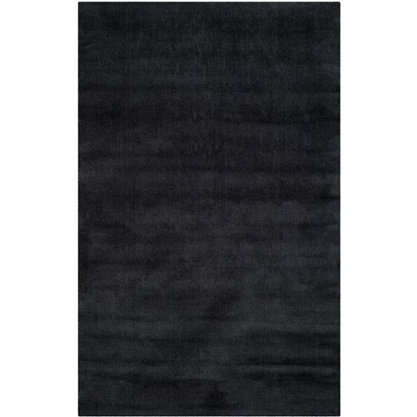 Himalaya Solid Rug - 4-ft x 6-ft - Wool - Black