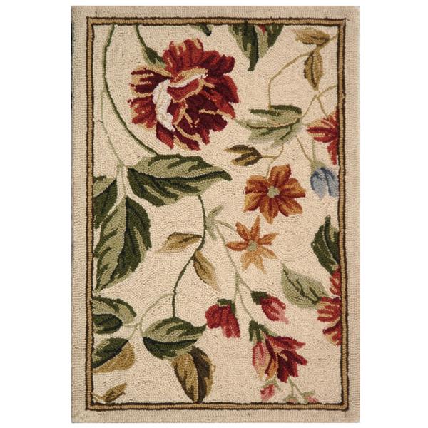 Safavieh Chelsea Floral Rug - 1.7-ft x 2.5-ft - Wool - Ivory/Beige