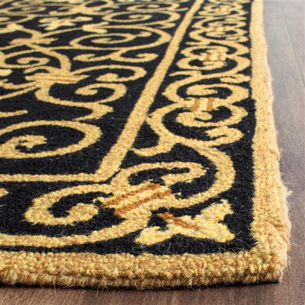 Safavieh Chelsea Floral Rug - 1.5-ft x 3-ft - Wool - Black