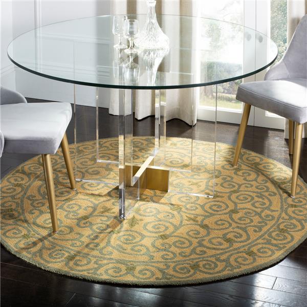 Safavieh Chelsea Floral Rug - 3-ft x 3-ft - Wool - Yellow/Light Green