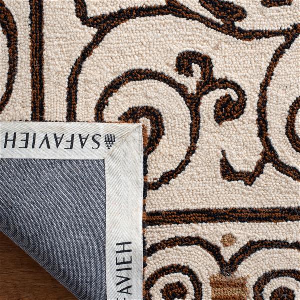 Safavieh Chelsea Floral Rug - 2.5-ft x 4-ft - Wool - Ivory/Dark Brown