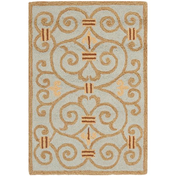 Safavieh Chelsea Floral Rug - 2.5-ft x 4-ft - Wool - Light Blue