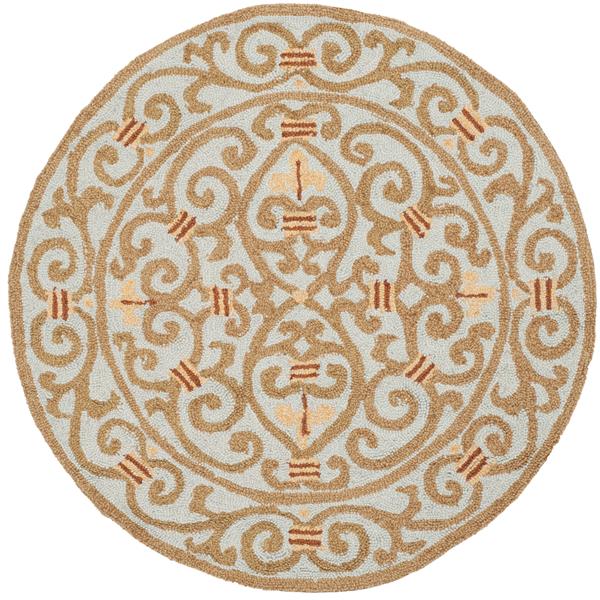 Safavieh Chelsea Floral Rug - 4-ft x 4-ft - Wool - Light Blue