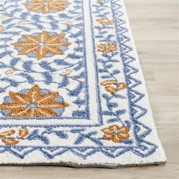 Safavieh Chelsea Floral Rug - 2.5-ft x 4-ft - Wool - Ivory/Blue