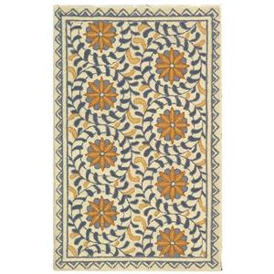 Safavieh Chelsea Floral Rug - 2.5-ft x 4-ft - Wool - Ivory/Blue