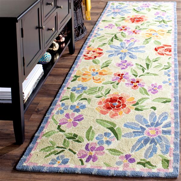 Safavieh Chelsea Floral Rug - 2.5-ft x 6-ft - Wool - Ivory