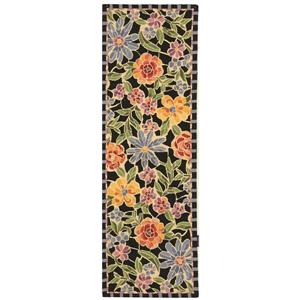 Safavieh Chelsea Floral Rug - 2.5-ft x 6-ft - Wool - Black