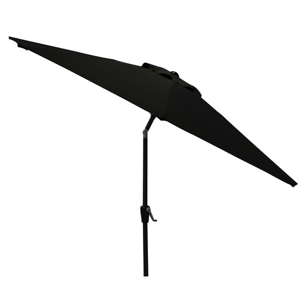 F. Corriveau International Patio Umbrella Octogonal Fabric Top - Black - 8.5'