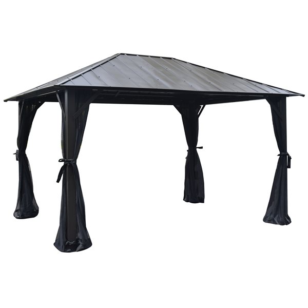 F. Corriveau International Seoul Gazebo with Galvanised-steel roof - 10'x10'