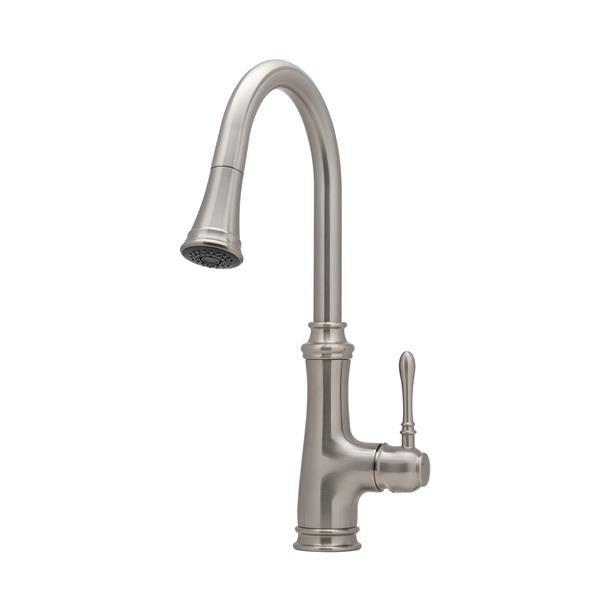 Ancona Villa Pull-out Kitchen Faucet - Brushed Nickel - 18.8
