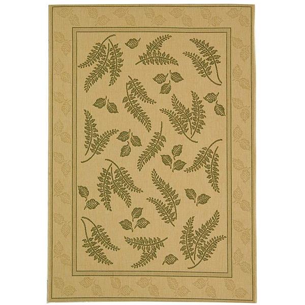 Safavieh Courtyard Floral Rug - 5-ft 5-in x 7-ft 7-in - Natural/Olive