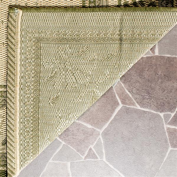 Safavieh Courtyard Border Rug - 2-ft 3-in x 10-ft - Natural/Olive